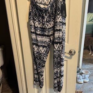 Time and Tru Monochrome Patterned Joggers
